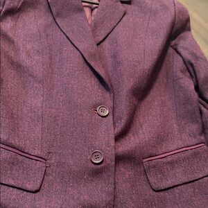 New York & Company 7th Avenue Plum Tailored Blazer
